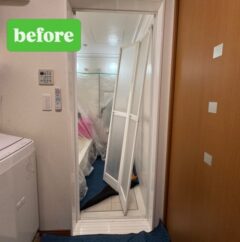 浴室折戸を取り替えました